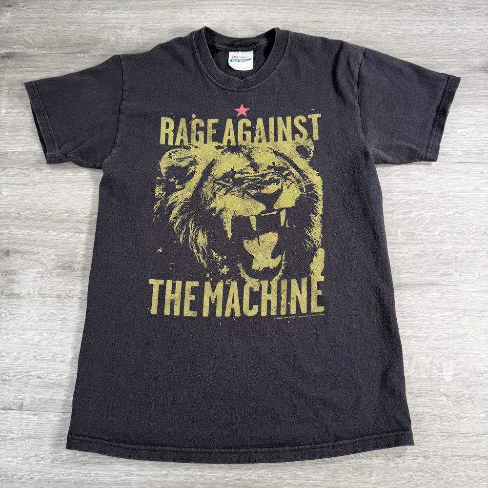 Vintage Rage Against The Machine Shirt Mens Small Black Graphic Band Tee 2000s